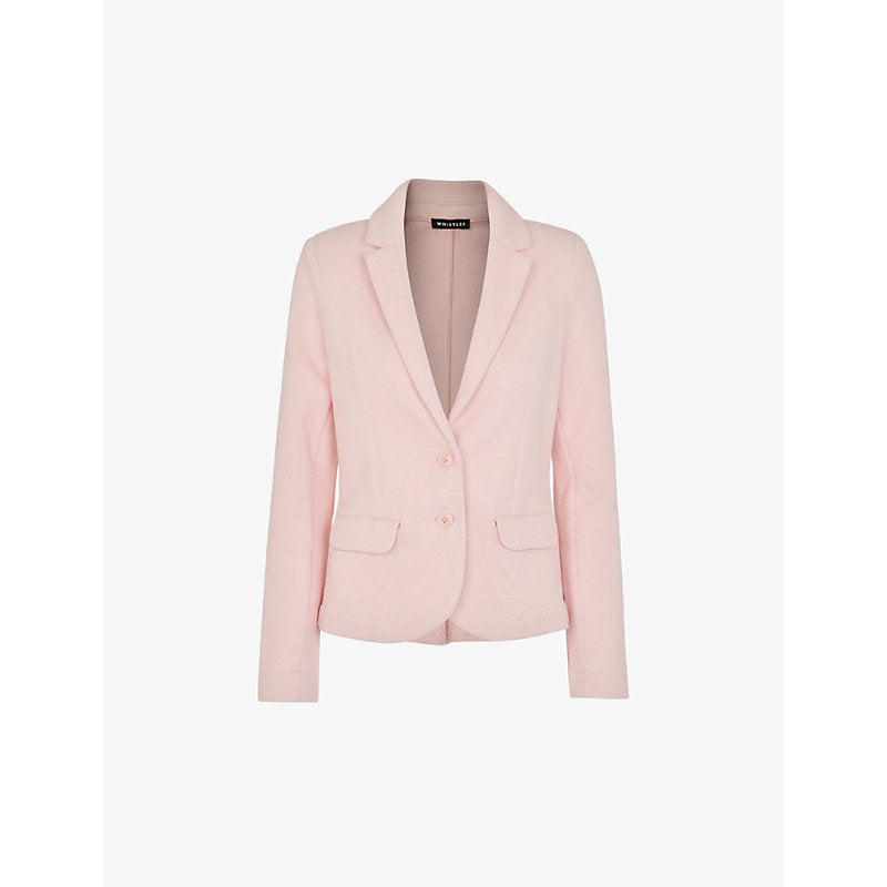 Womens Whistles Slim-fit notch-lapel cotton-jersey blazer