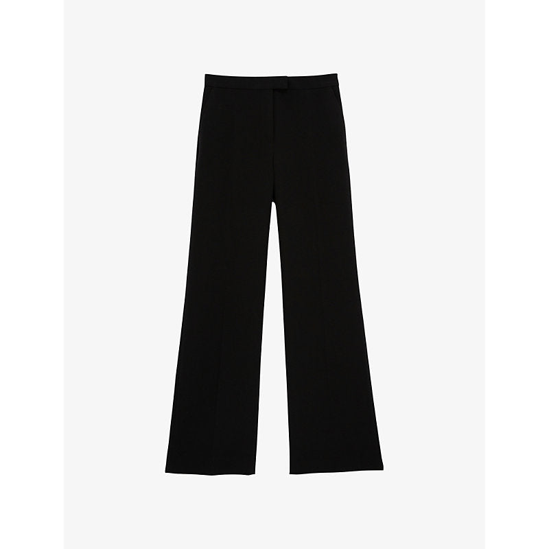  The Kooples Straight-leg high-rise crepe trousers