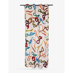 Seletti TOILETPAPER snake-print woven curtains 140cm x 280cm