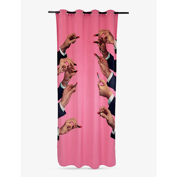 Seletti x TOILETPAPER lipstick print woven curtains 280cm