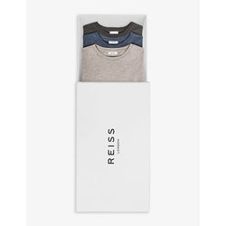  Reiss Bless crewneck pack of three cotton-jersey T-shirts