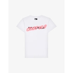  The Kooples 'What is?' logo-print cotton-jersey T-shirt