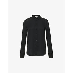  Vince Long-sleeved slim-fit stretch-silk shirt