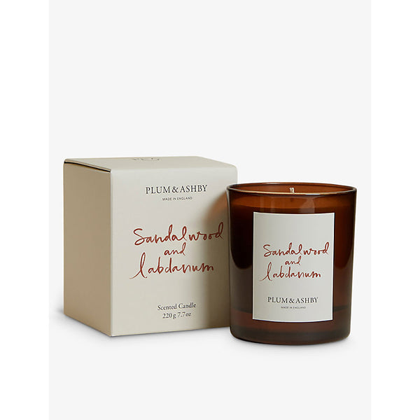 Plum And Ashby Sandalwood & Labdanum soy-wax candle 220g