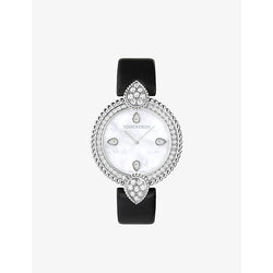 Boucheron WA015801 Serpent Bohème steel, 1.21ct and leather diamond quartz watch