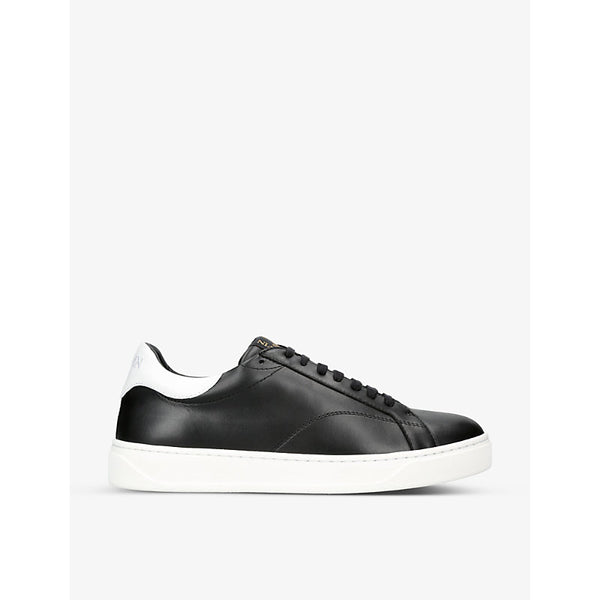 Lanvin DBB0 logo-embroidered leather low-top trainers