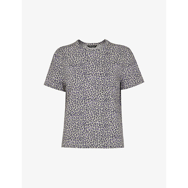 Whistles Dashed leopard-print organic-cotton T-shirt