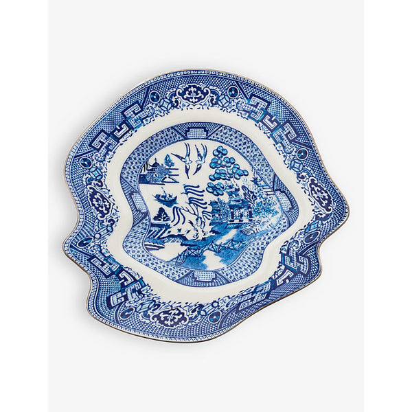 Seletti x Diesel Living Classics on Acid Glitchy Willow porcelain dessert plate 21.4cm