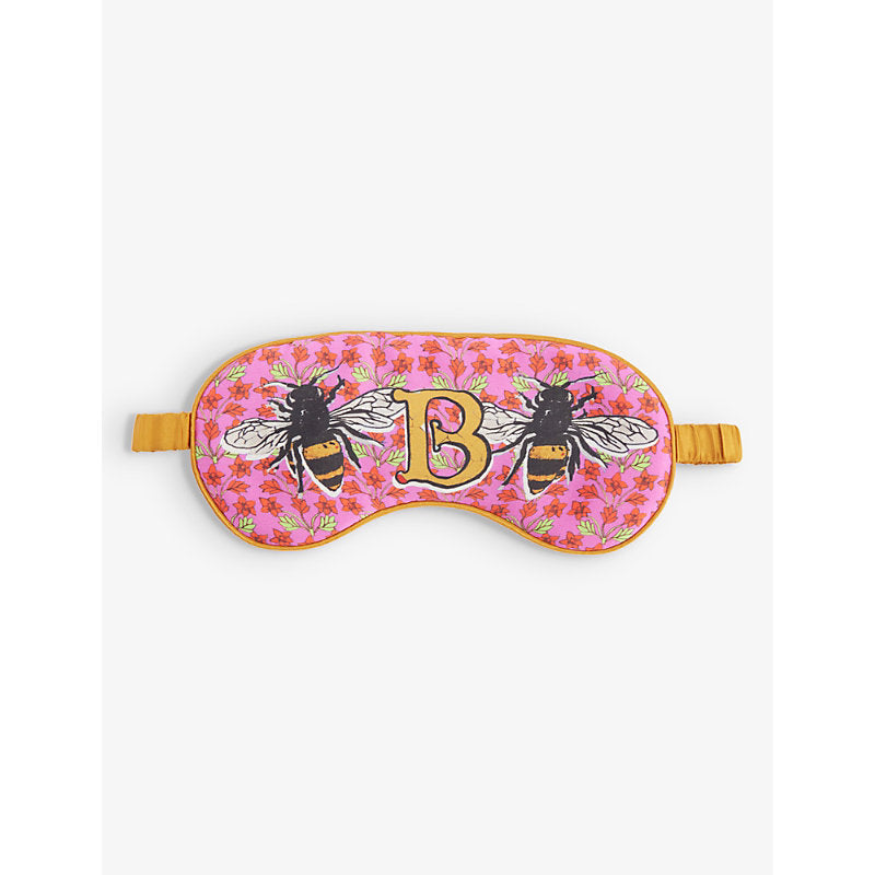  Jessica Russell B For Bees patterned silk sleep mask