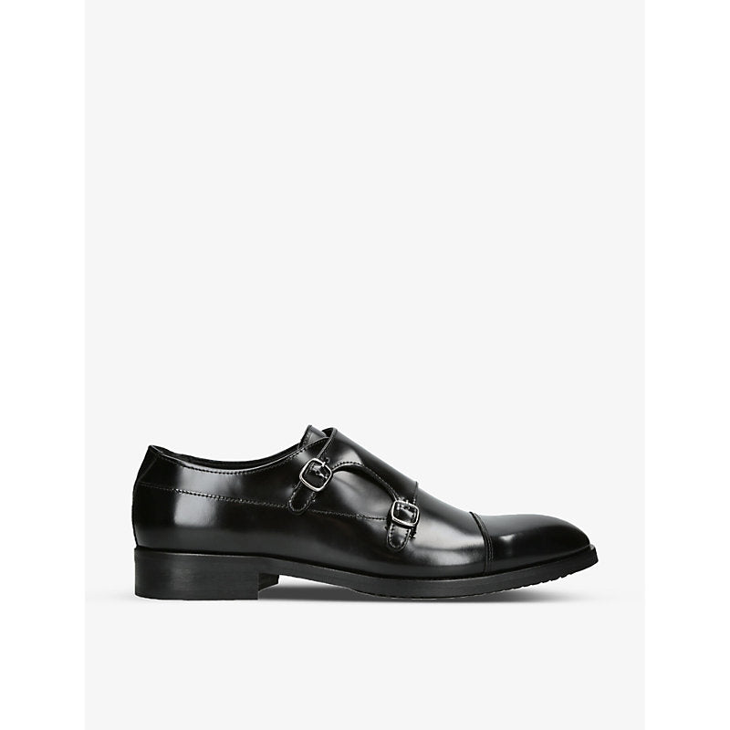 Kurt Geiger London Hunter monk-strap buckled leather shoes