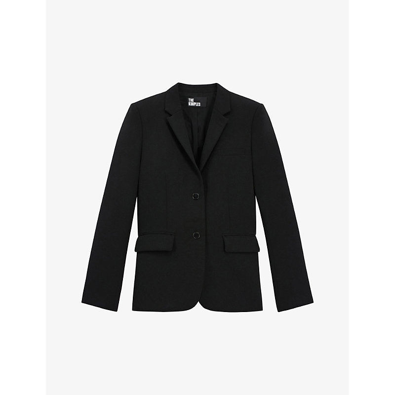  The Kooples Notched-lapel stretch-woven blazer