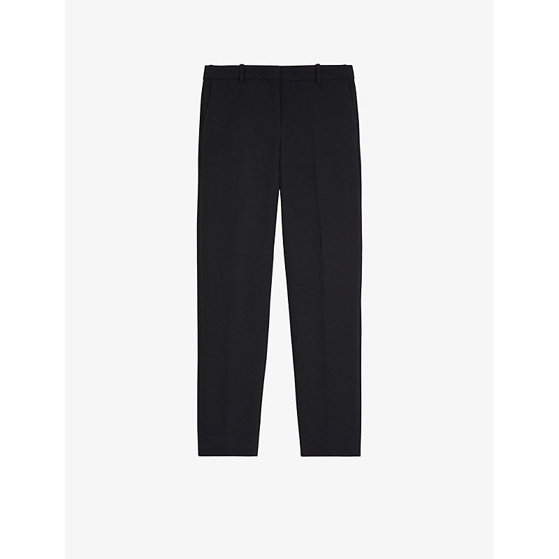  The Kooples High-rise straight-leg stretch-woven trousers