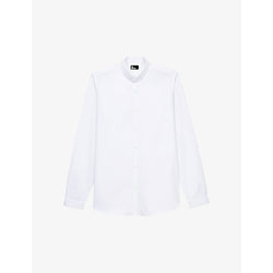  The Kooples Curved-hem slim-fit cotton shirt