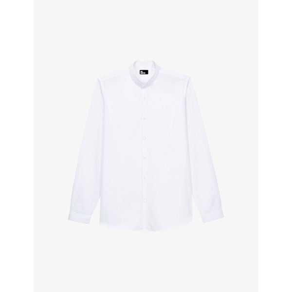  The Kooples Curved-hem slim-fit cotton shirt