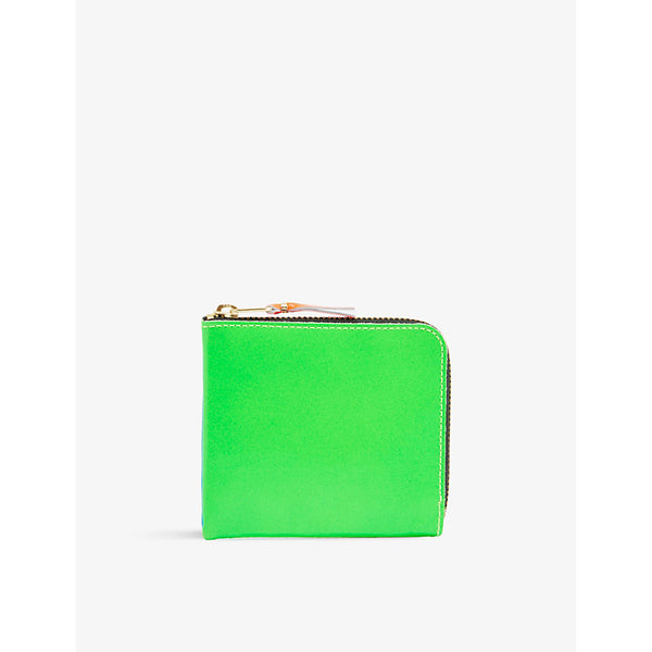 Comme Des Garcons Super Fluo half-zip leather wallet