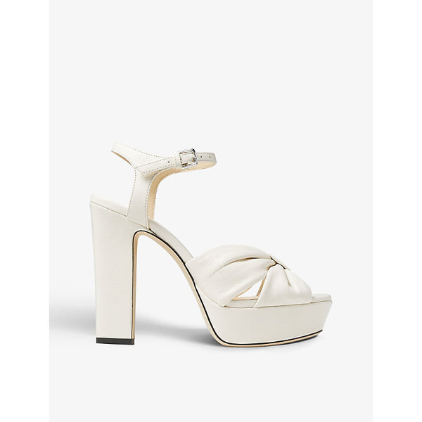 Jimmy Choo Heloise 120 knotted-strap leather platform heels | JIMMY CHOO