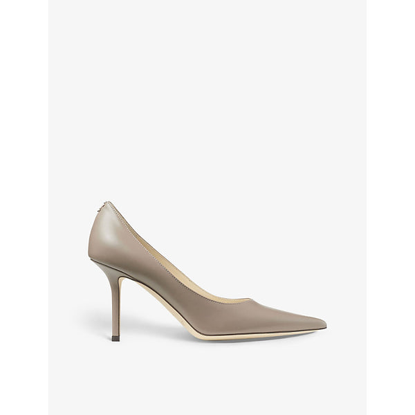 Jimmy Choo Love 85 monogram-embellished leather heeled courts