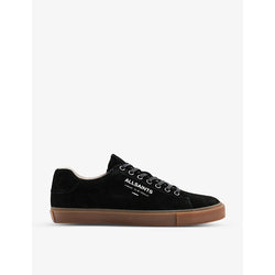 Allsaints Underground logo-print suede low-top trainers