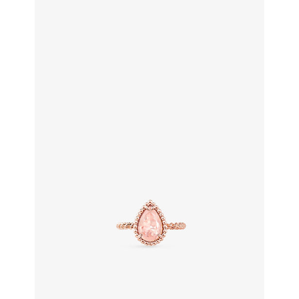 Boucheron Serpent Boheme small 18ct rose-gold and 1.35ct pink quartz ring