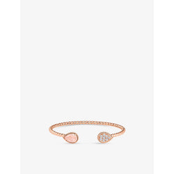 Boucheron Serpent Boheme 18ct rose-gold, 0.33ct brilliant-cut diamond and 1.36ct pink quartz bracelet