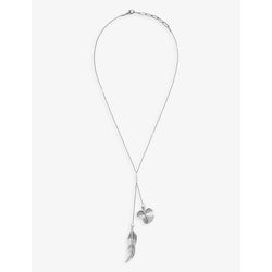 La Maison Couture x Tomasz Donocik Double 2 Leaf 18ct white gold-plated recycled sterling-silver and cubic zirconia necklace