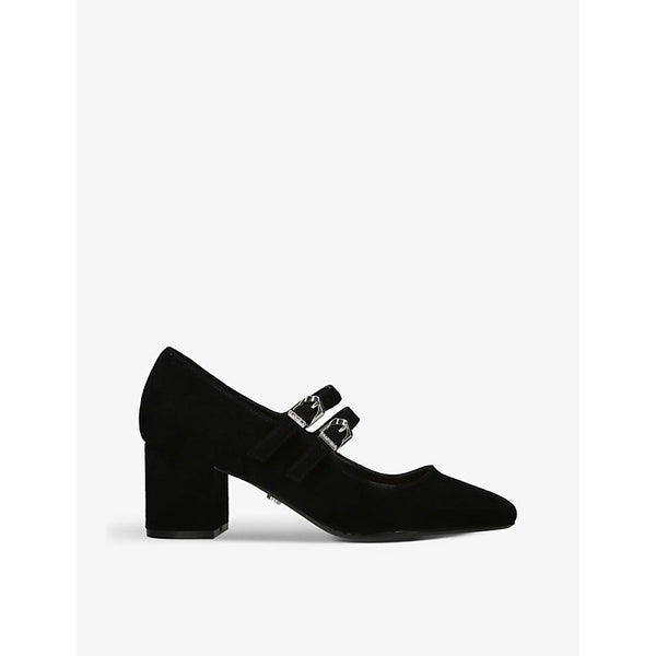  Carvela Harper front-buckle suede heeled courts