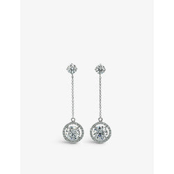  Carat London Ida sterling-silver and cubic zirconia drop earrings