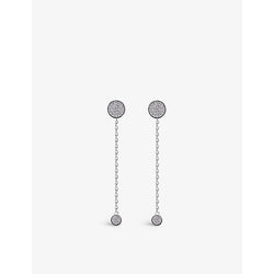 Womens Carat London Gala stud and chain sterling-silver and cubic zirconia drop earrings