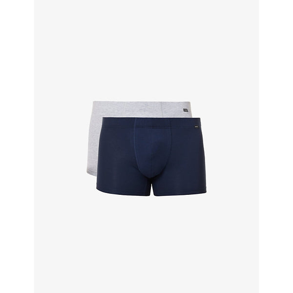 Hanro Pack of two logo-embellished stretch-cotton trunks