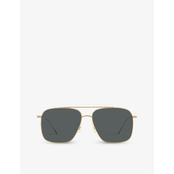  Oliver Peoples OV1320ST Dresner aviator-frame titanium sunglasses