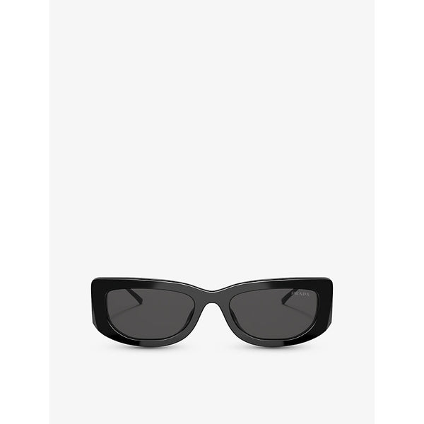 Prada PR 14YS rectangle-frame acetate and metal sunglasses