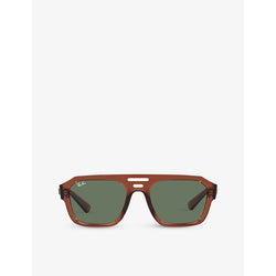  Ray-Ban RB4397 Corrigan rectangle-frame acetate sunglasses