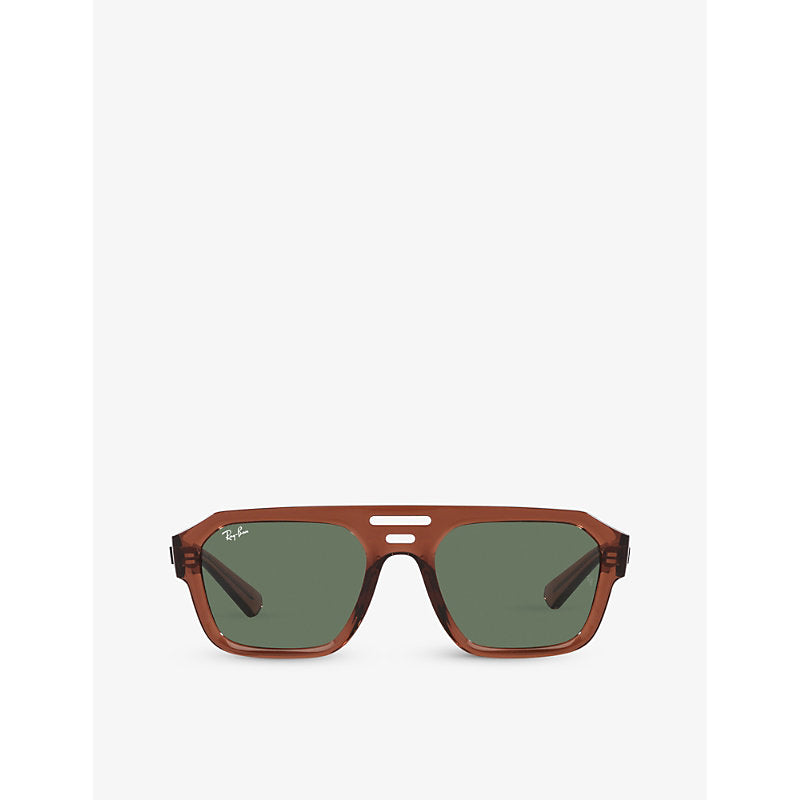  Ray-Ban RB4397 Corrigan rectangle-frame acetate sunglasses