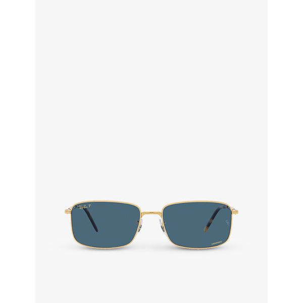  Ray-Ban RB3717 rectangle-frame metal sunglasses