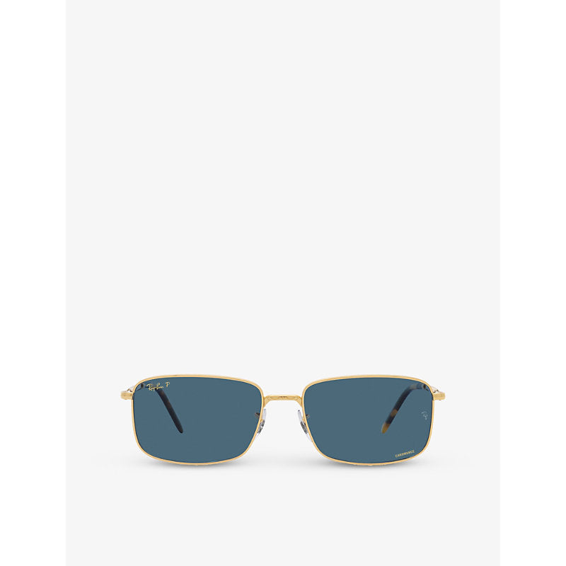  Ray-Ban RB3717 rectangle-frame metal sunglasses