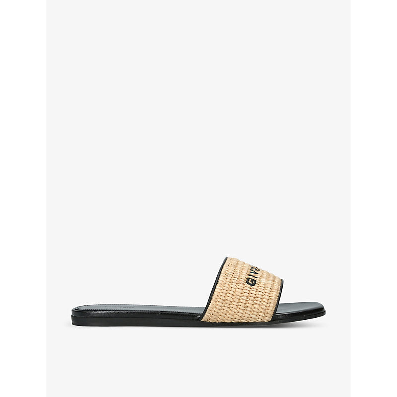 Givenchy 4G logo-print raffia sandals