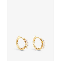 Enamel Copenhagen Paula 18ct gold-plated 925 sterling-silver hoop earrings | ENAMEL COPENHAGEN