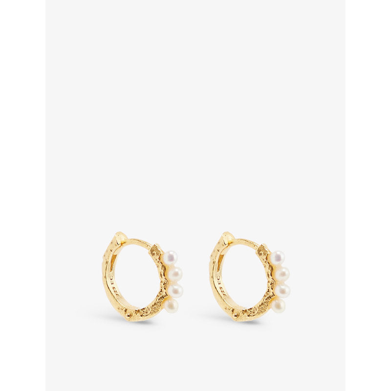 Enamel Copenhagen Paula 18ct gold-plated 925 sterling-silver hoop earrings | ENAMEL COPENHAGEN