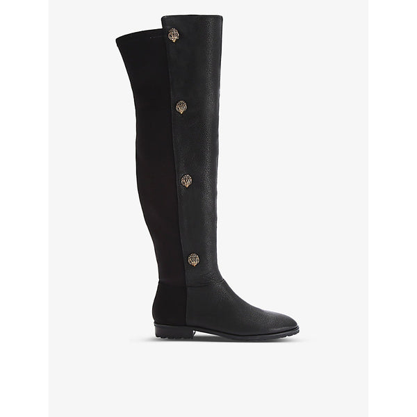 Kurt Geiger London Shoreditch eagle head-embellished leather knee-high boots