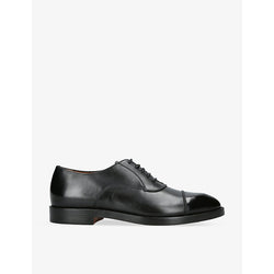  Zegna Torino tonal-stitching leather Oxford shoes