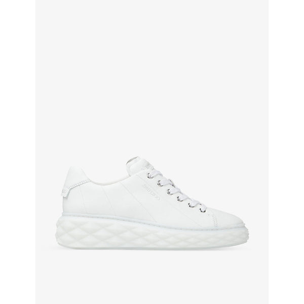  Jimmy Choo Diamond Light Maxi branded leather low-top trainers