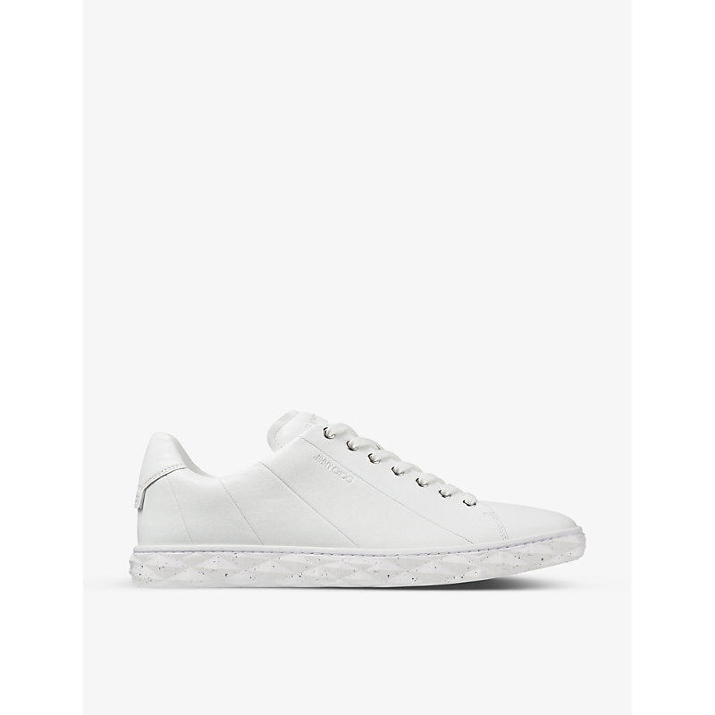 Jimmy Choo Diamond Light Maxi branded leather low-top trainers