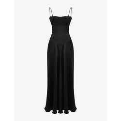 House Of Cb Anabella fitted-bodice lace-up satin maxi dress | HOUSE OF CB