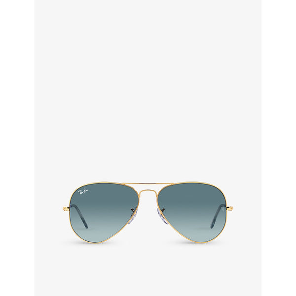 Womens Ray-Ban RB3025 branded-lens aviator-frame metal sunglasses