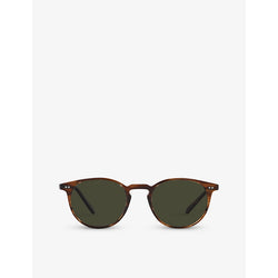  Oliver Peoples OV5004SU Riley round-frame tortoiseshell acetate sunglasses