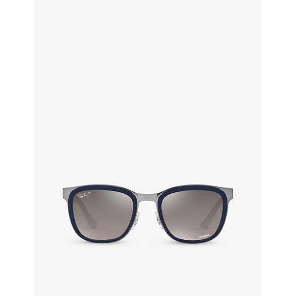  Ray-Ban RB3709 Clyde square-frame branded-lens acetate sunglasses