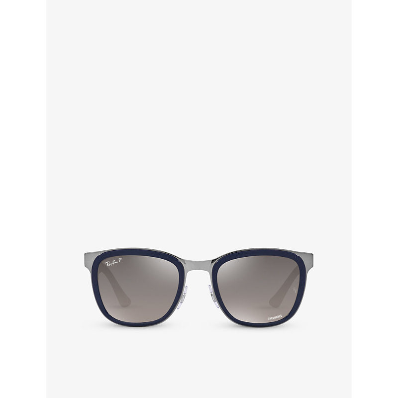  Ray-Ban RB3709 Clyde square-frame branded-lens acetate sunglasses