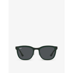  Ray-Ban RB3709 Clyde square-frame metal sunglasses