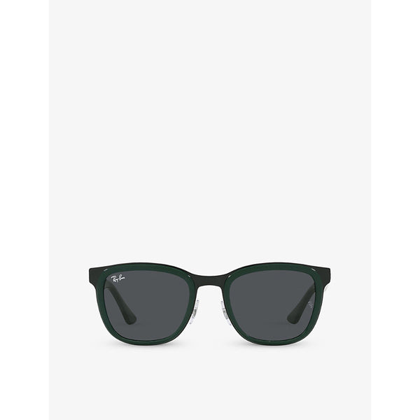  Ray-Ban RB3709 Clyde square-frame metal sunglasses