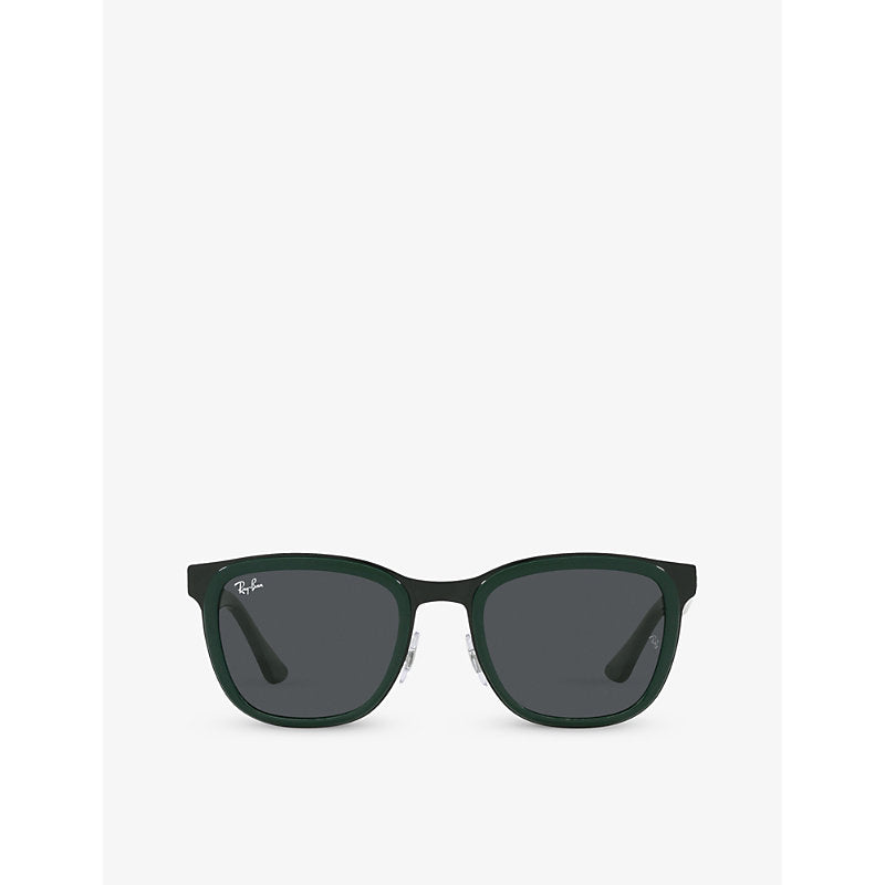  Ray-Ban RB3709 Clyde square-frame metal sunglasses